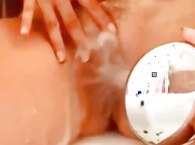 Ivy Edera masturbation almost shower closeup cunt and orgasm