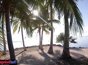 Unskilled Thai girlfriend sex on the beach somewhere all round the Philippines