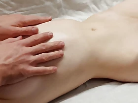 Gentle oily rub-down for Dolores_Ham. I touch stretchy tits with distinct hands.