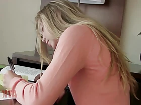 Jessie Andrews Comes Home and Strips at a difficulty Computer