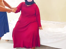 Fucking a Heavy Muslim mother-in-law wearing a red-hot burqa & Hijab (Part-2)