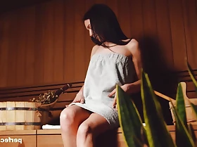 Perfect18 Steamy Sauna Makes Mia's Pussy Moist
